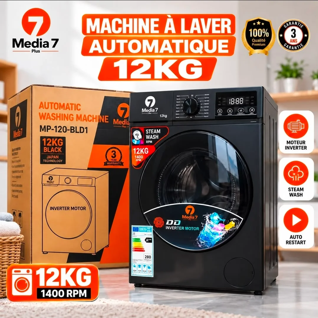 Lave-linge Media7 Plus MP-120-BLD1 12 kg machine à laver
