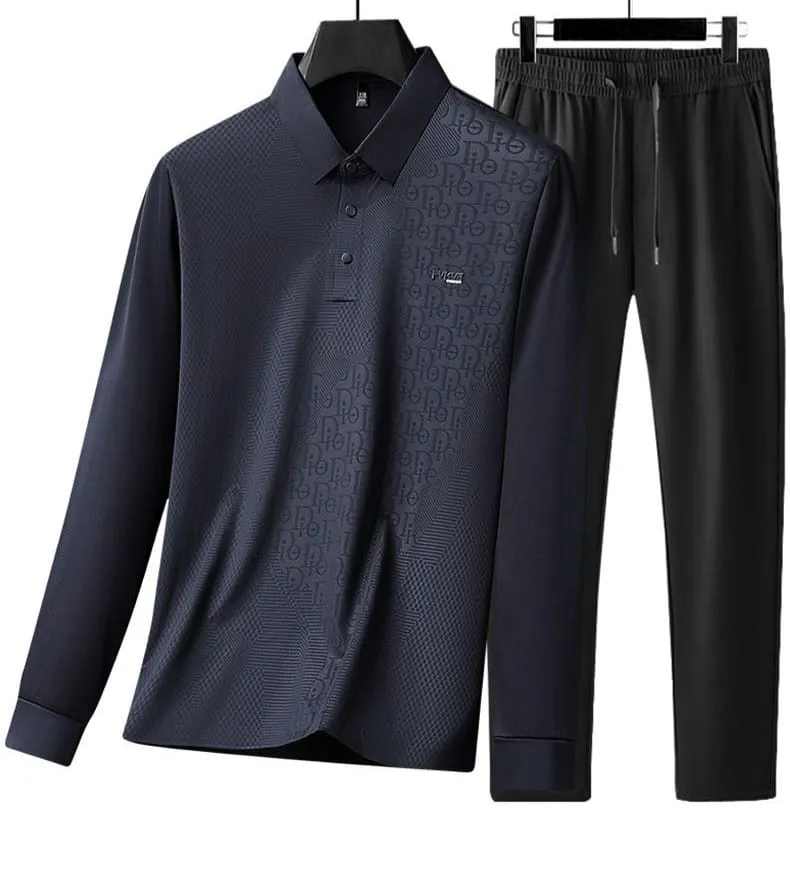Ensemble polo manches longues et pantalon noir – photo 3
