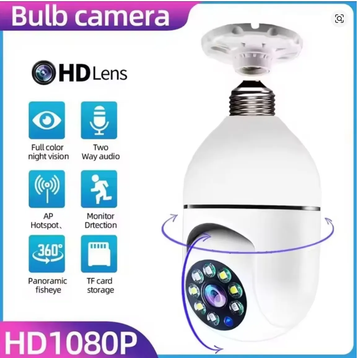 Caméra de surveillance format ampoule 360° – photo 6