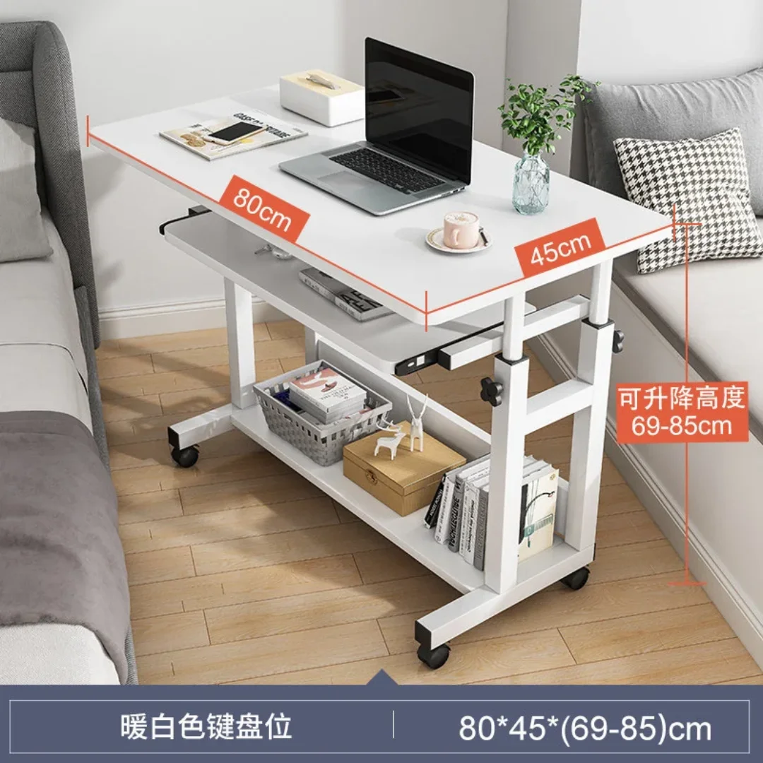 Bureau réglable sur roulettes 80 × 45 cm