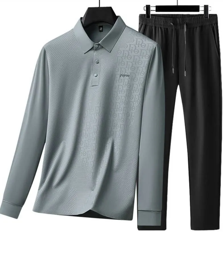 Ensemble polo manches longues et pantalon noir – photo 2